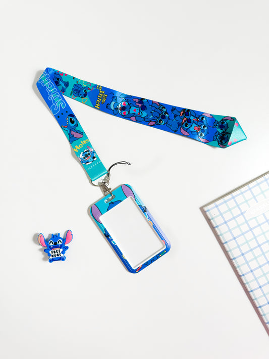 Lilo & Stitch ID Card Holder Blue حامل بطاقة شخصية ليلو وستيتش