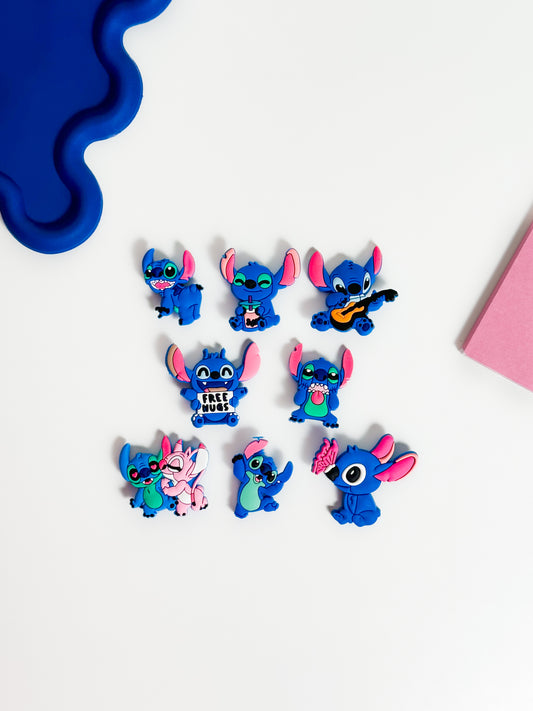 8 PCs Lilo & Stitch Shoe Buckles