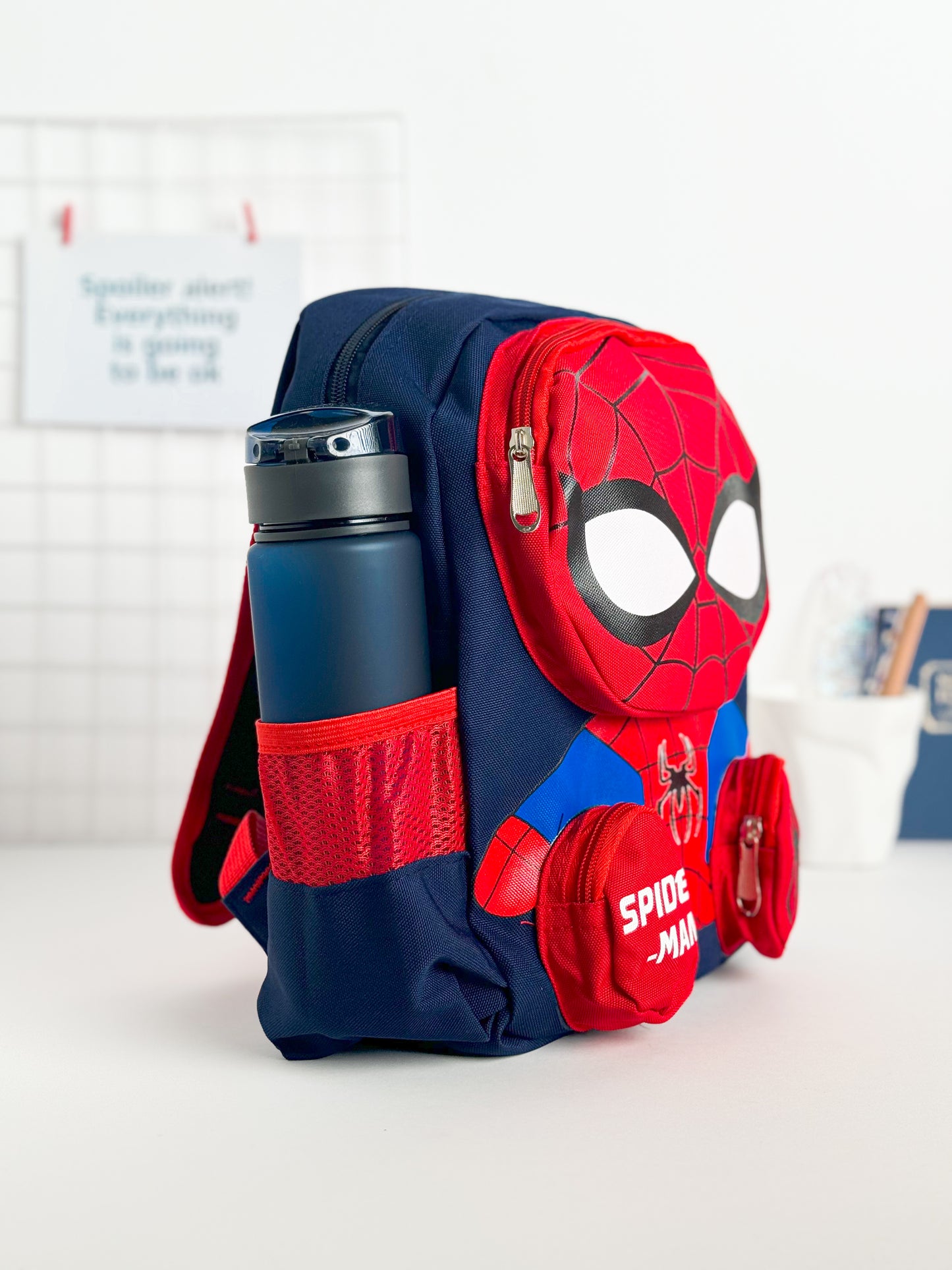 Spiderman Backpacks Super Heroes Student School Bag حقيبة ظهر سبايدرمان حقيبة مدرسية للطلاب من الأبطال الخارقين