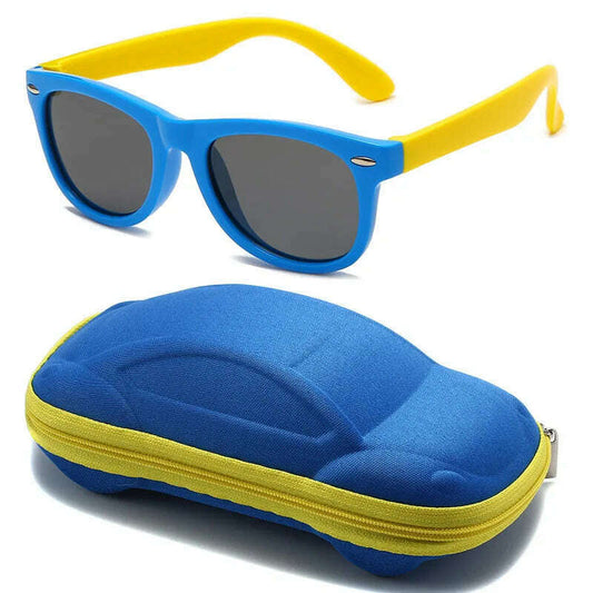 Kids Blue and Yellow Sunglass نظارة أطفال شمسية لون أزرق وأصفر